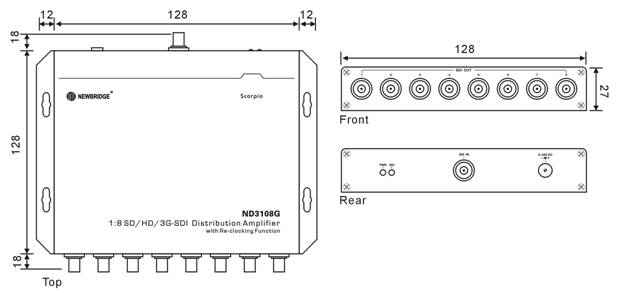 appui Reclocking d'amplificateur de distribution de 1x8 HD IDS