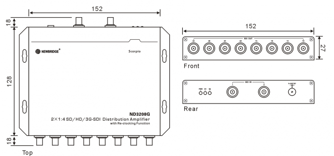 amplificateur de distribution de 2 à 4 HD IDS avec l'amplificateur de distribution de signal vidéo