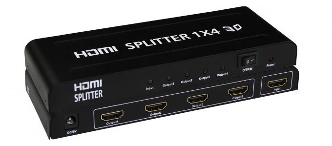 4K diviseur 1 de HDMI de 1.4b 1 x 4 dans la certification visuelle de soutien de la CE 4 3D