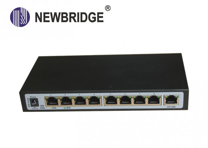 RJ45 commutateur de réseau industriel de port industriel de l'Ethernet Switch/8 PoE du port 100M