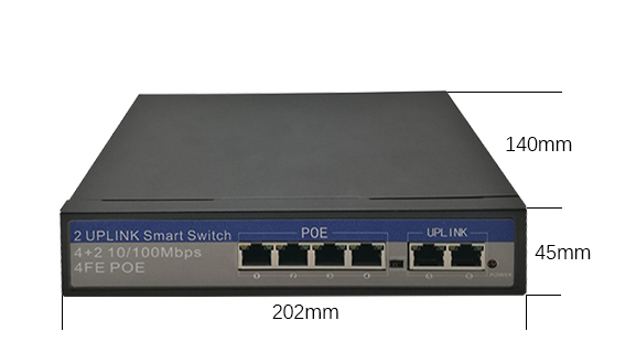 Puissance de l'interface RJ45 au-dessus d'alimentation d'énergie de POE de port du commutateur 4 d'Ethernet pour le système de sécurité de télévision en circuit fermé