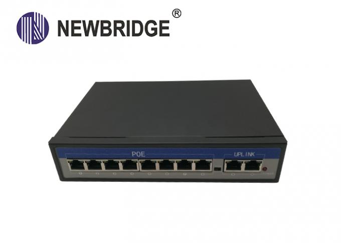 refroidissement naturel du port 48V du commutateur 8 d'Ethernet de 10/100mbps PoE pour la caméra d'IP de Hikvision
