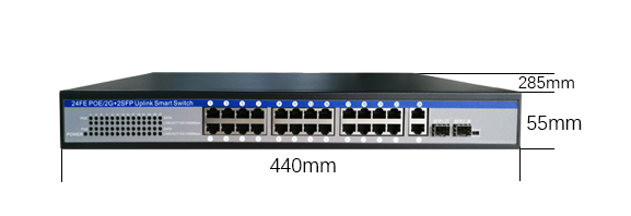 port 4 à C.A. 110V-240V 24 du commutateur 10/100Mbps d'Ethernet de 450W PoE pour la caméra d'IP