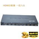 Chine 3D diviseur 1 de HDMI du diviseur 1 x 8 de la vidéo 4K HD HDMI dans 8 société