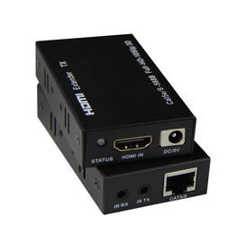 Support 3D 1080P Hdmi Extender Over Fiber Cat 5E / 6 Cable Bi Directional IR Control