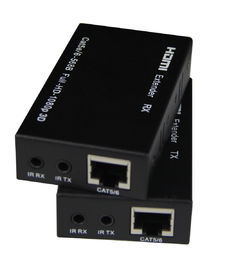 Support 3D 1080P Hdmi Extender Over Fiber Cat 5E / 6 Cable Bi Directional IR Control