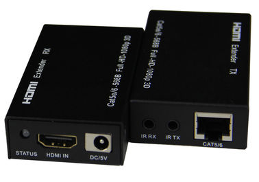 Support 3D 1080P Hdmi Extender Over Fiber Cat 5E / 6 Cable Bi Directional IR Control