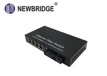 4 RJ45 port 20KM to 120KM FTTH gigabit media converter with 2 fiber port